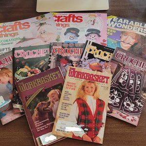 Craft Magazine Lot Workbasket Annie's Crochet Crafts Wearable Wonders
